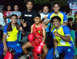 Dampingi Langsung Atlit Tinju di Ajang POPDA XII, Kadispora Halut Beri Motivasi dan Dukungan Penuh