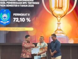Halut Raih Peringkat II Tertinggi TLRHP BPK Perwakilan Maluku Utara Semester II Tahun 2025